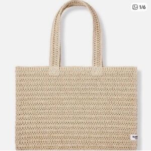 Burberry Goddess Raffia Tote Bag